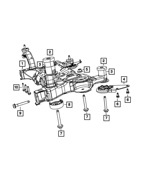 Front Suspension, Strut and Cradle for 2014 Chrysler 200 #1