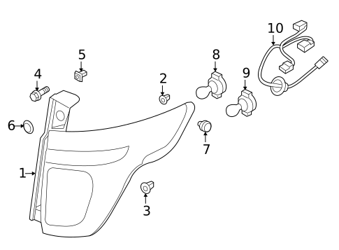 Tail Lamps for 2013 Ford Explorer #1