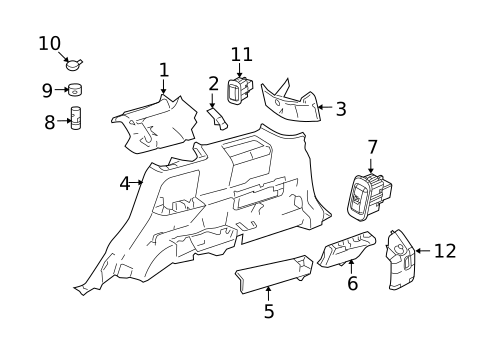 Interior Trim - Quarter Panels for 2009 Ford Taurus X #0