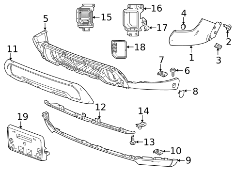 Exterior Trim - Front Bumper for 2023 GMC Sierra 3500 HD #0