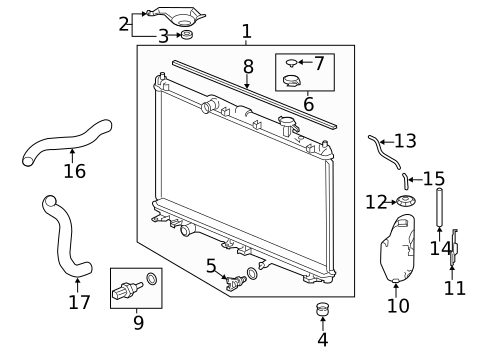 Radiator & Components for 2014 Honda Accord #0