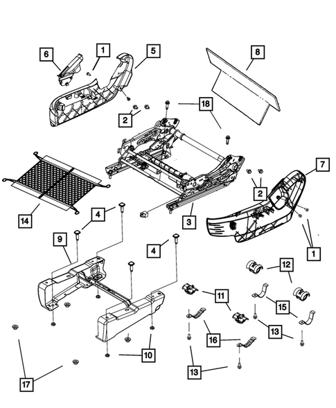 Front Seats - Adjusters, Recliners, Shields and Risers for 2011 Dodge Grand Caravan #3