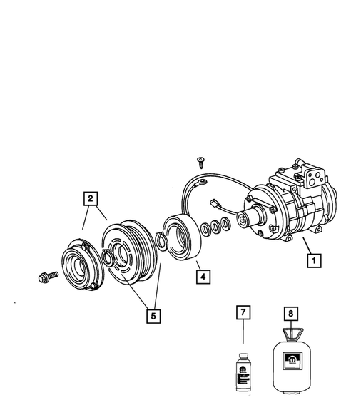 Air Conditioner Compressor and Mounting for 2009 Jeep Commander #0