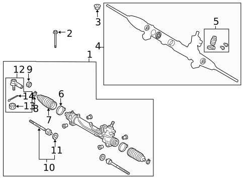 Steering Gear & Linkage for 2005 Toyota RAV4 #0