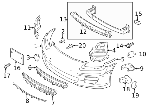 Bumper & Components - Front for 2013 Porsche Panamera #1