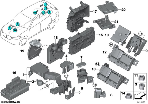 Single Components for Fuse Housing for 2019 BMW X6 M50iX #0