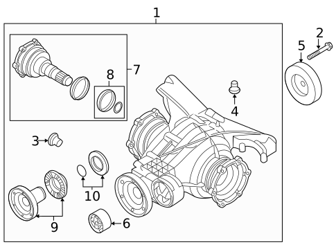Axle & Differential for 2018 Audi A5 Quattro #0