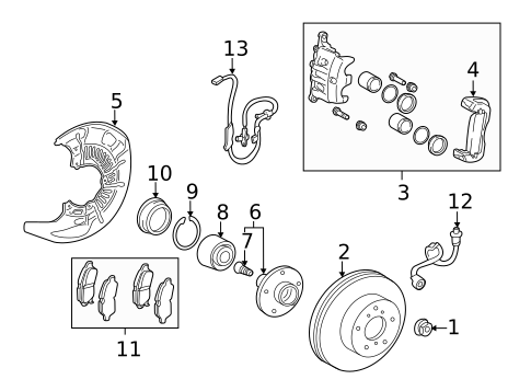 Front Brakes for 2018 Toyota Sienna #1
