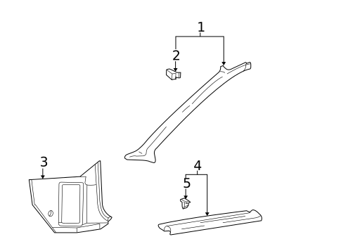 Interior Trim - Pillars for 2004 Hyundai Accent #1