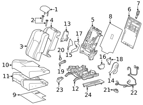 Second Row Seats for 2021 Lexus RX350L #3