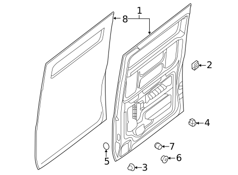 Door & Components for 2020 Nissan NV3500 #1