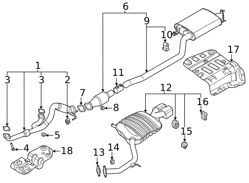 Exhaust Components for 2025 Hyundai Palisade #0