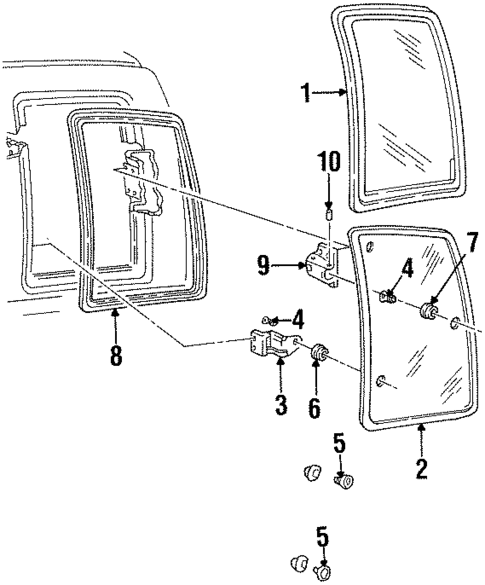 Side Glass for 1992 GMC C2500 Pickup #0