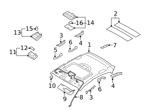 Interior Trim - Roof for 2012 Hyundai Elantra #1