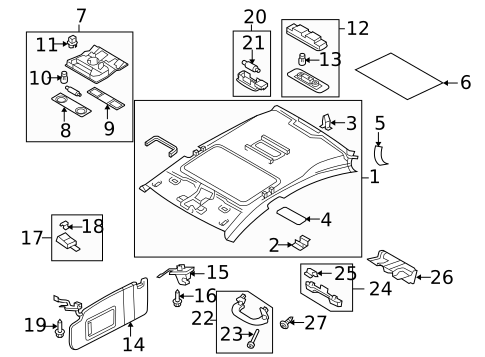 Interior Trim - Roof for 2010 Volkswagen CC #0