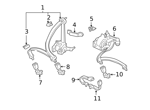 Seat Belt for 2008 Honda Pilot #0