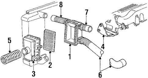 Air Intake for 1987 Dodge Daytona #1