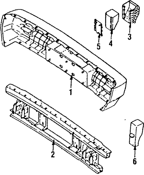 Bumper & Components - Rear for 1987 Subaru XT #0