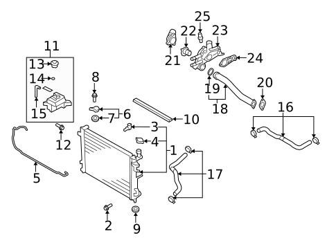 Radiator & Components for 2008 Kia Rondo #0