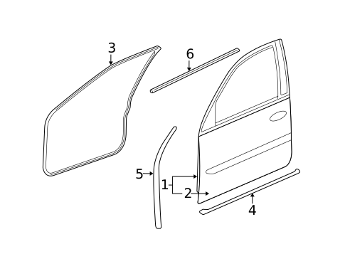 Door & Components for 2008 Cadillac STS #1