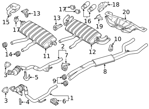 Exhaust Components for 2011 Porsche Cayenne #0