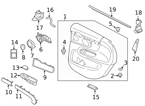 Interior Trim - Rear Door for 2020 Mini Cooper #1