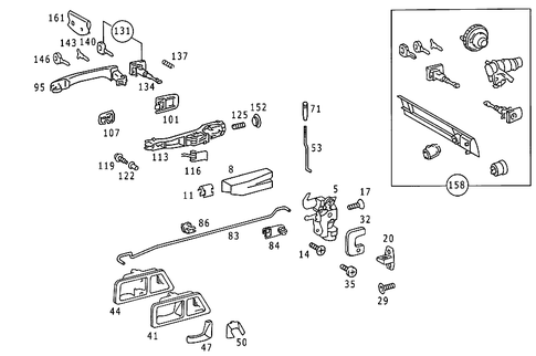 Locking System for 1989 Mercedes-Benz 190E #1