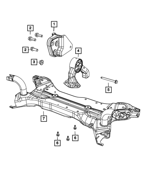 Engine Mounting for 2017 Jeep Compass #4