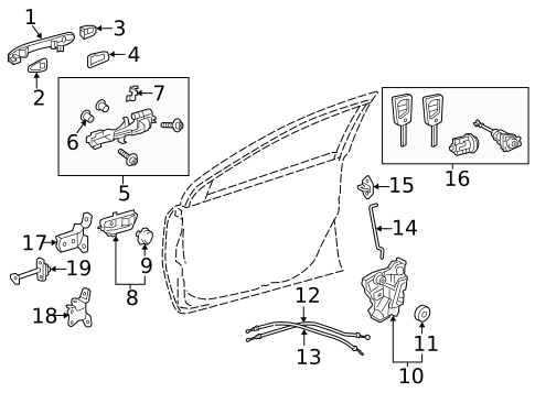 Lock & Hardware for 2025 Toyota Corolla #5