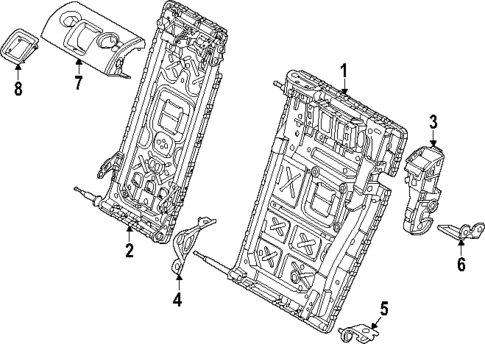 Rear Seat Components for 2022 BMW 430i Gran Coupe #1
