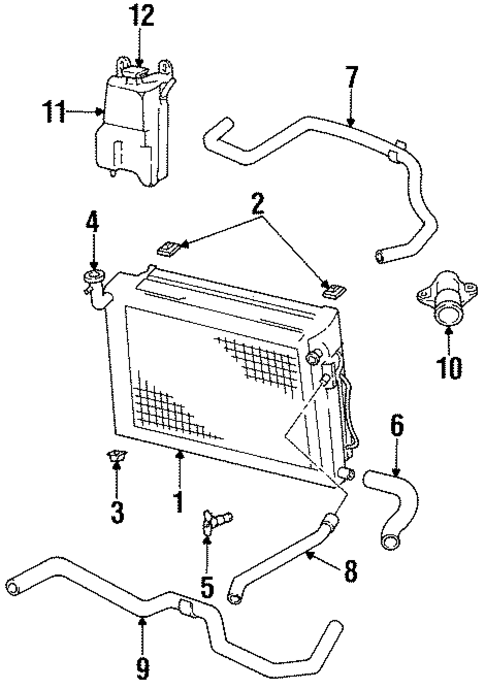 Radiator & Components for 1995 Dodge Grand Caravan #1