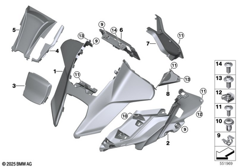 Motorcycle Trim Section, Windshield for 2025 BMW-Motorrad R 1300 RT #1