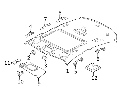 Interior Trim - Roof for 2017 Jaguar XE #0