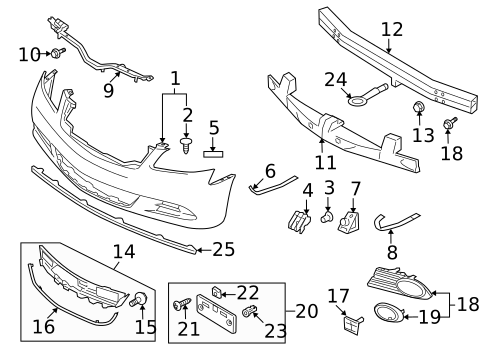 Bumper & Components - Front for 2010 INFINITI M45 #0