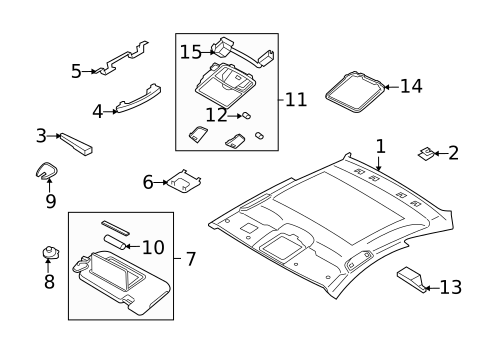 Interior Trim - Roof for 2014 INFINITI Q60 #0
