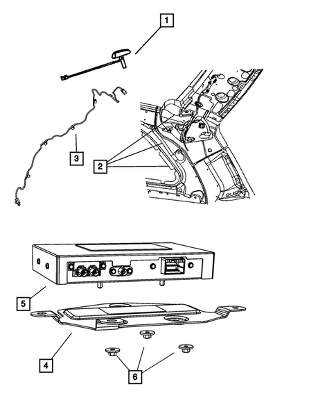 Radio, Antenna, Speakers, DVD, and Video systems for 2009 Dodge Durango #2