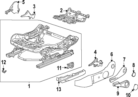 Manual Seat Tracks & Components for 2021 Buick Encore GX #1