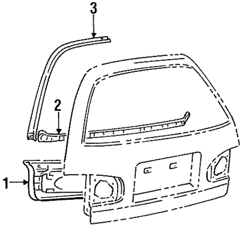 Interior Trim for 1992 Toyota Camry #0