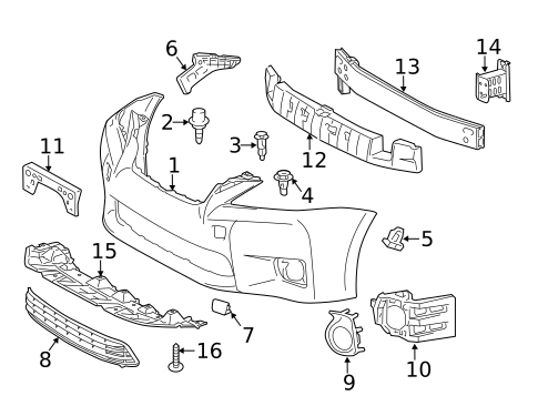 Bumper & Components - Front for 2011 Lexus CT200h #1