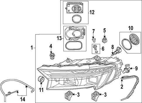 Headlamp Components for 2025 Audi SQ7 #0
