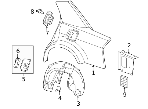 Quarter Panel & Components for 2005 Chrysler 300 #0