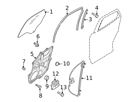 Rear Door for 2012 Mazda CX-9 #1