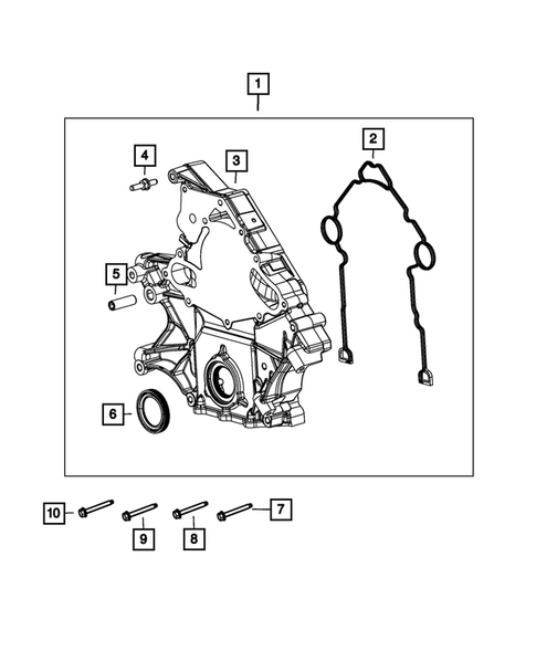 Timing Belt/Chain and Cover and Balance Shaft for 2021 Jeep Wrangler #0