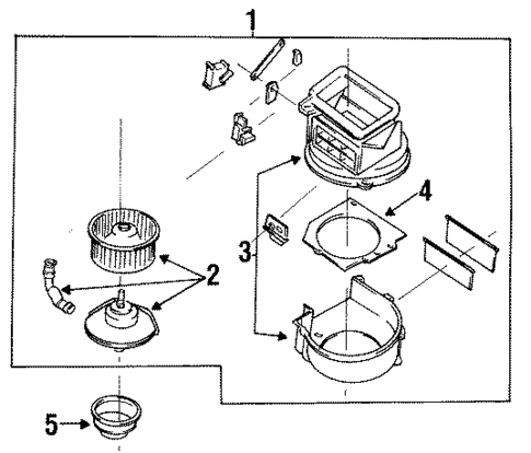 Blower Motor & Fan for 1995 Nissan Altima #0