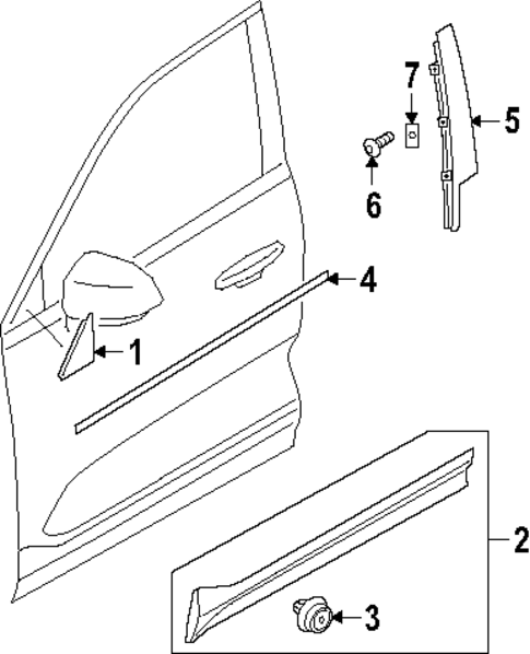 Exterior Trim - Front Door for 2026 Volvo EC40 #0