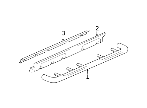 Exterior Trim - Pillars for 2002 Chevrolet Avalanche 1500 #1
