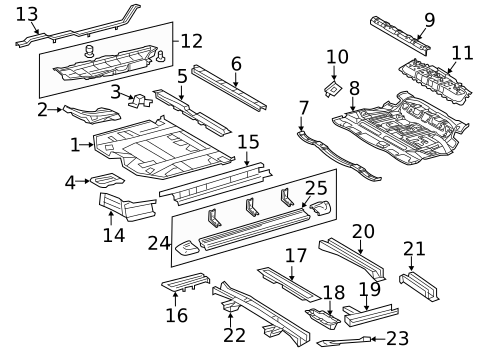Floor & Rails for 2009 Toyota Highlander #1