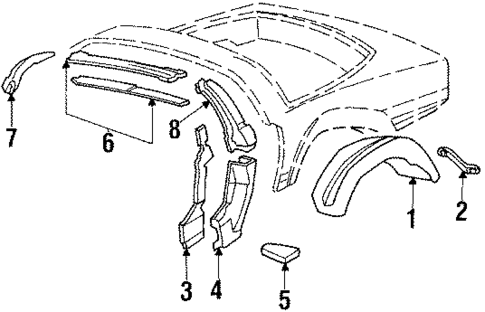 Inner Components for 1990 Chevrolet Corvette #0