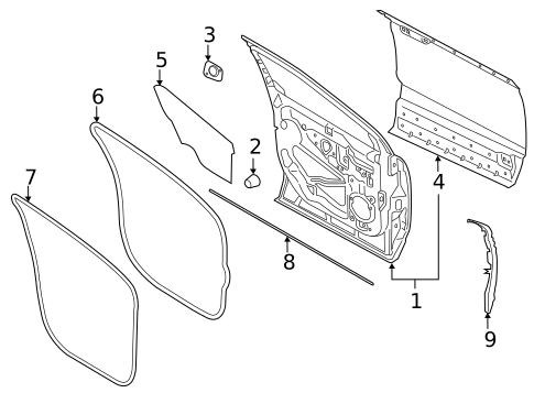 Door & Components for 2023 Lincoln Nautilus #0