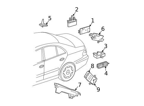 Antenna & Radio for 2004 Mercedes-Benz E55 AMG #0